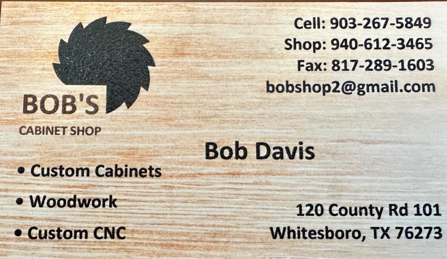 Bob’s Cabinet Shop